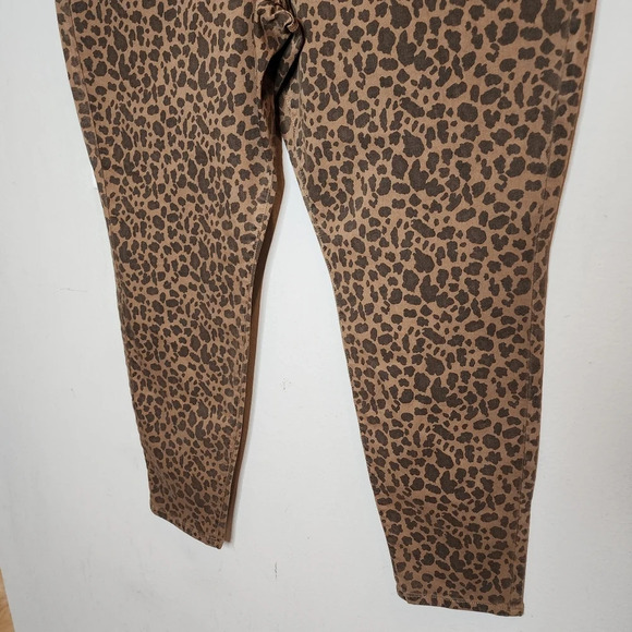 AE Curvy Super Highrise Brown Leopard Jeggings Skinny Jeans Plus Size 22 New - Picture 15 of 15